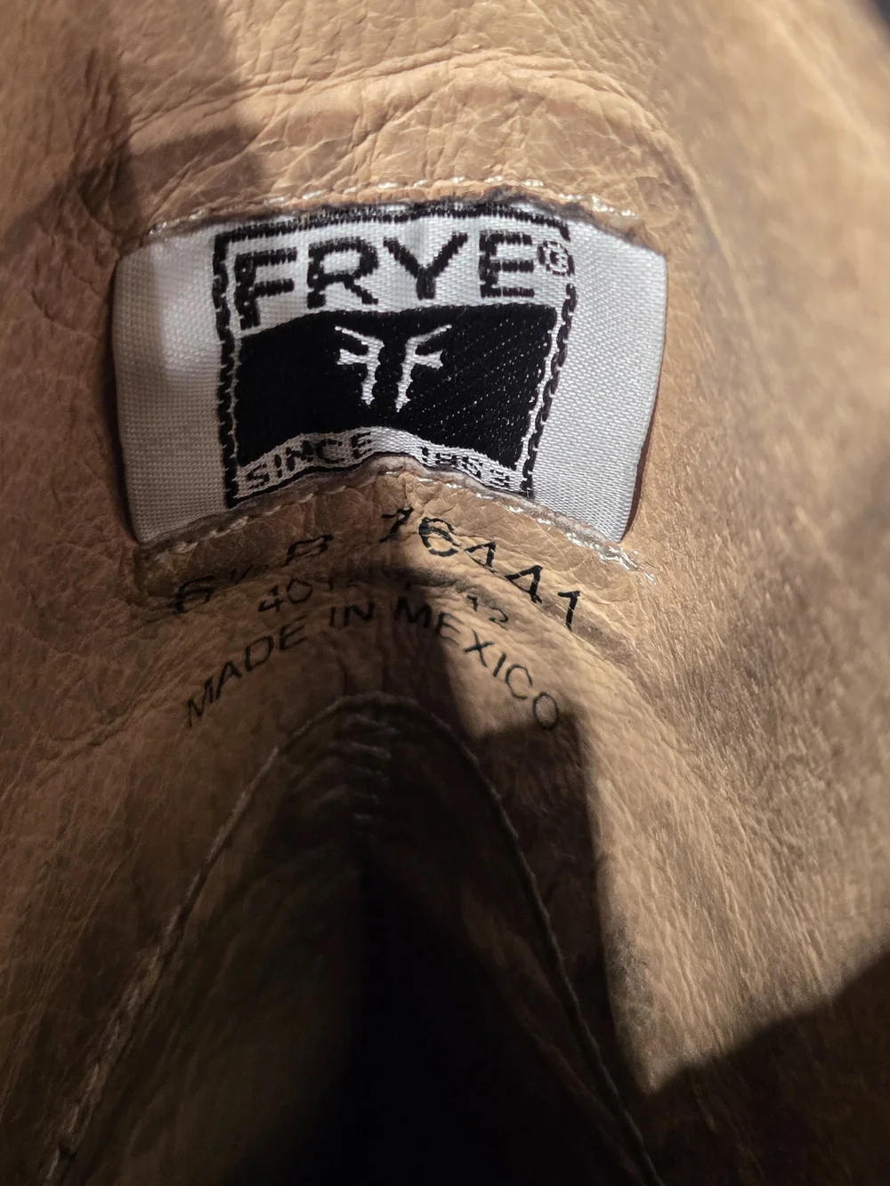 Women's Frye Melissa Trapunto Leather Black Tall RIDING Boots 76441 size 6.5